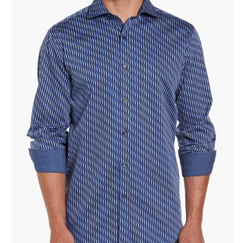 BUGATCHI Classic Fit Print Sport Shirt